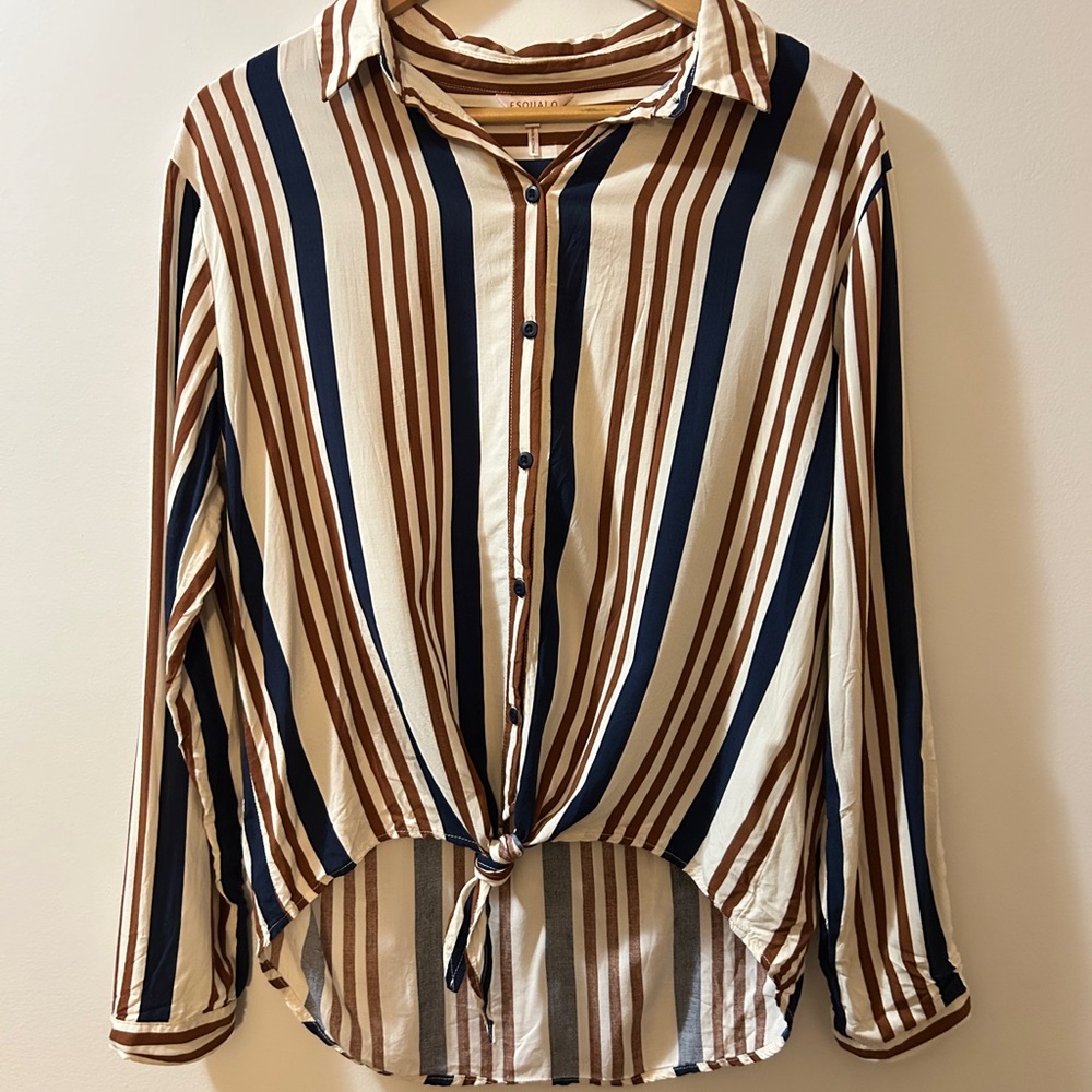 ESQUALO Multicolor Striped Button-Down Shirt